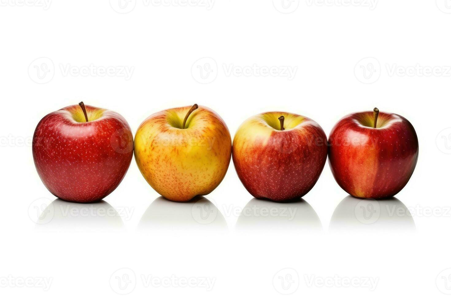 maçãs fruta branco isolado fundo Comida fotografia ai gerado foto