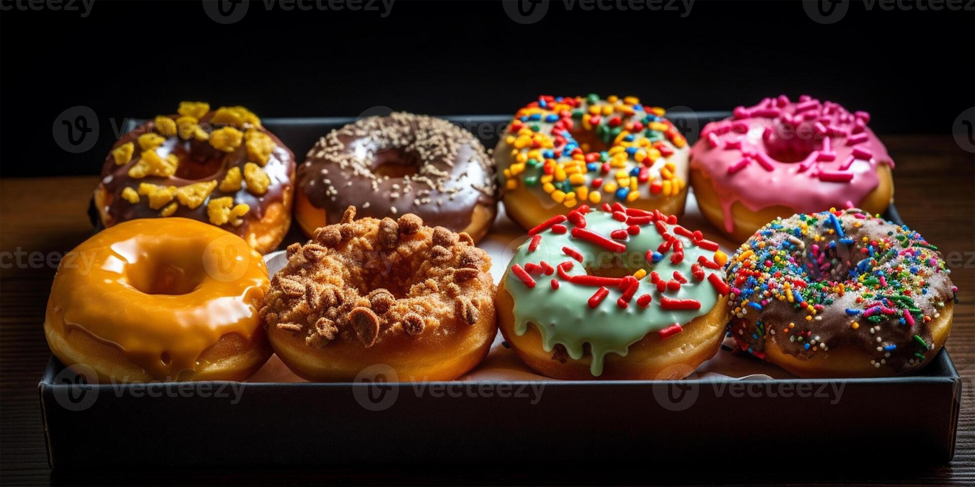 rosquinhas com gelo açúcar. generativo ai. foto