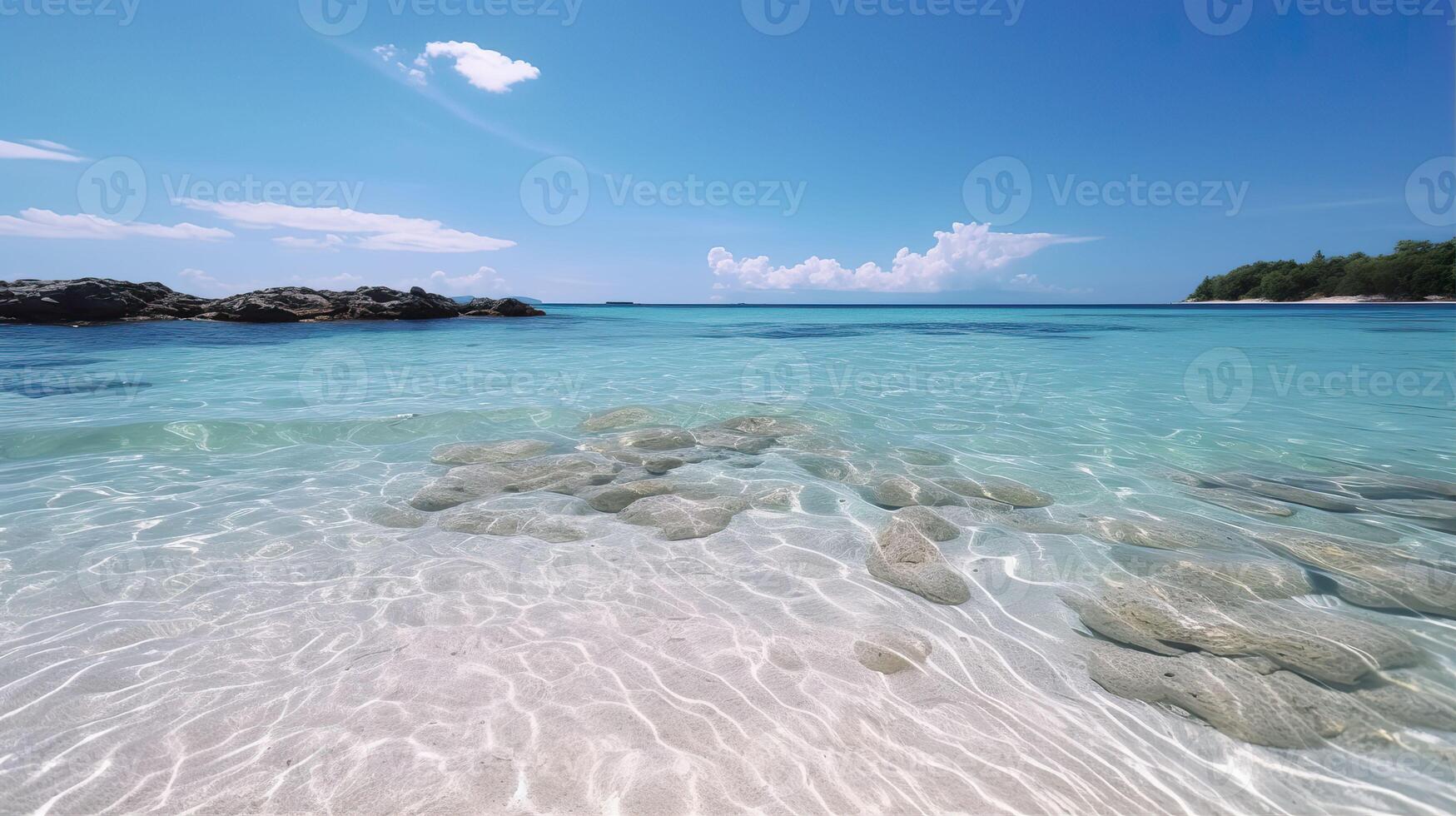 verão de praia fundo, generativo ai foto