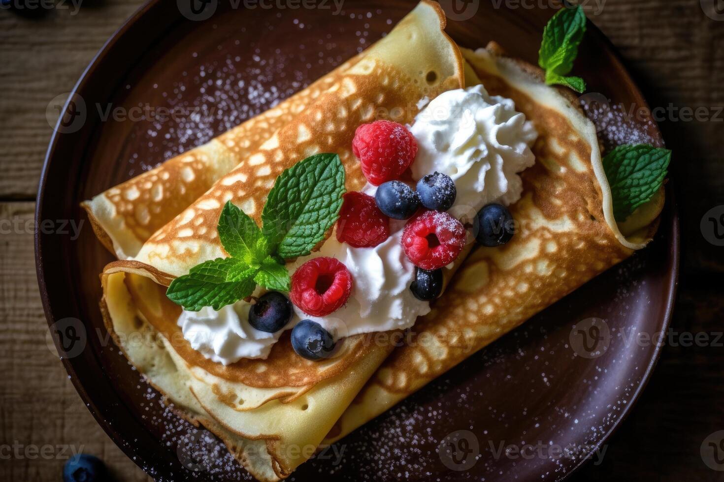 estoque foto do Tapioca em a cozinha plano deitar fotografia generativo ai