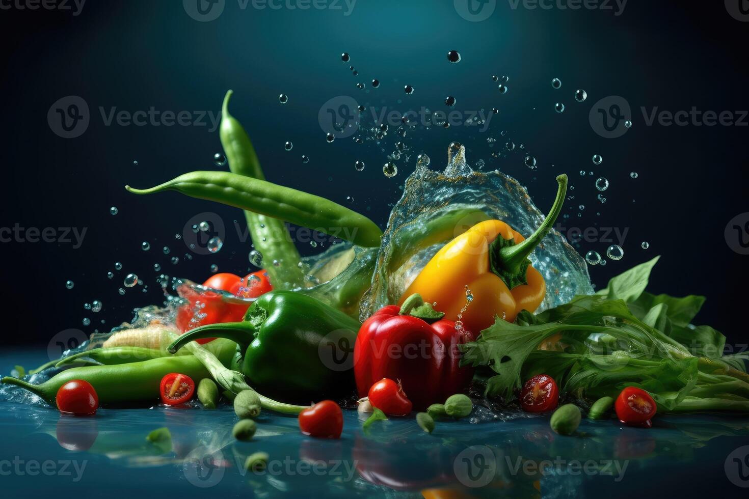 uma comercial realista foto do uma fresco legumes fotografia generativo ai