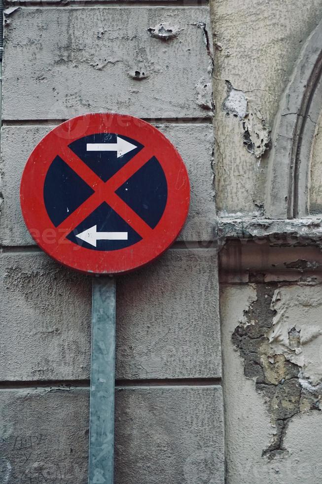 sem sinal de trânsito de zona de estacionamento foto