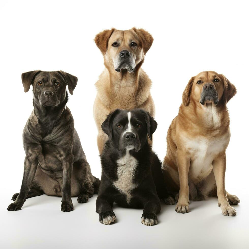 cachorros isolado em branco fundo, gerar ai foto