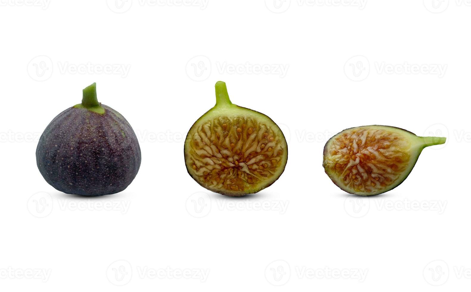 FIG coleção cheio metade e trimestre. FIG isolado em branco fundo foto