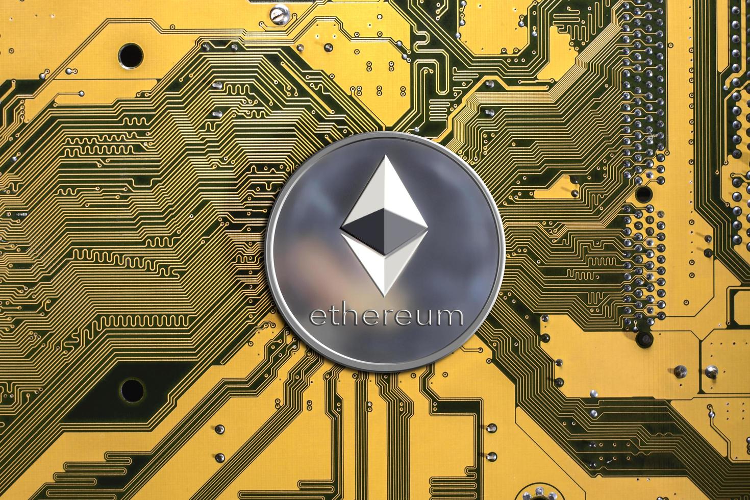 papel de parede de criptomoeda ethereum foto