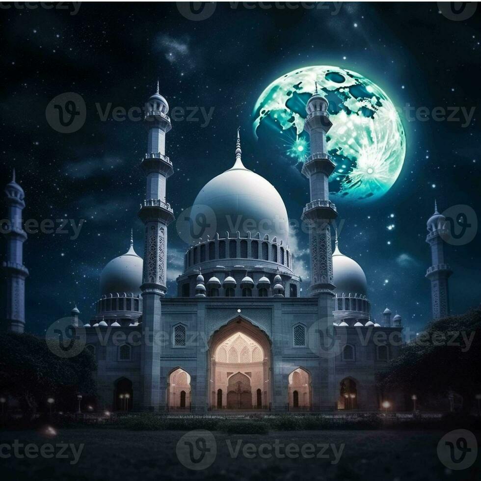 fundo ramadan kareem com mesquita foto