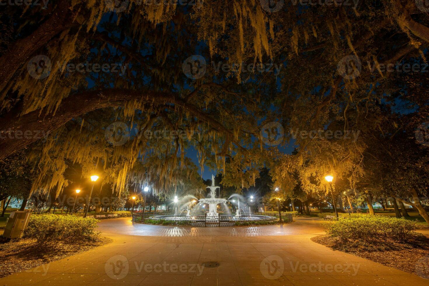 forsyth parque fonte - savana, geórgia foto