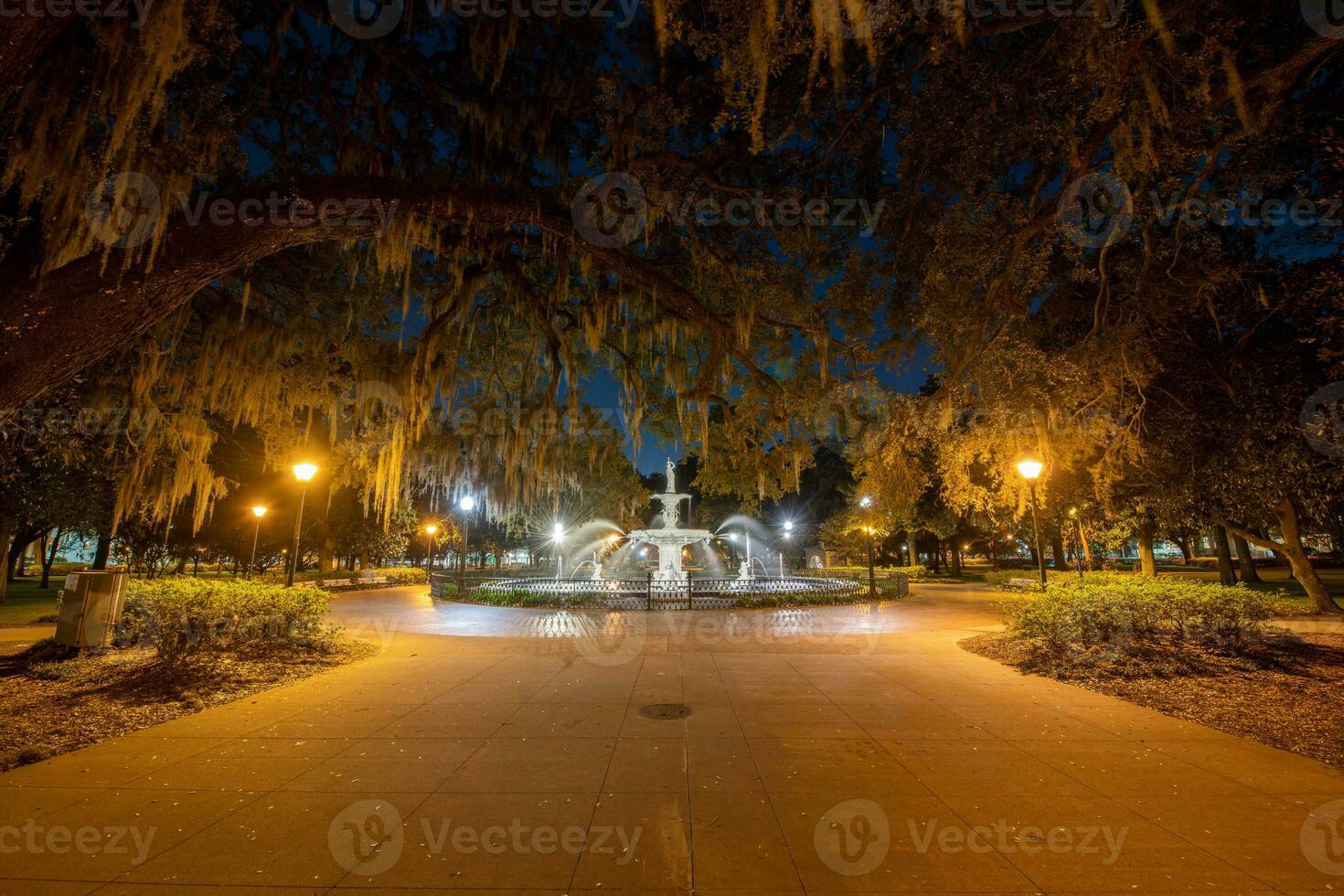 forsyth parque fonte - savana, geórgia foto