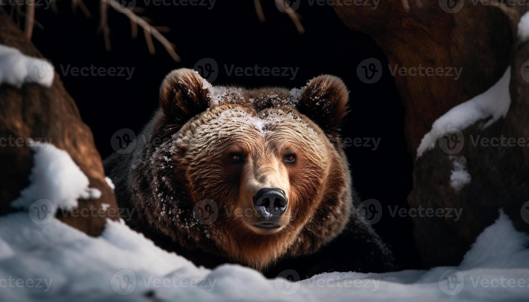 molhado grisalho Urso caminhando dentro ártico região selvagem gerado de ai foto