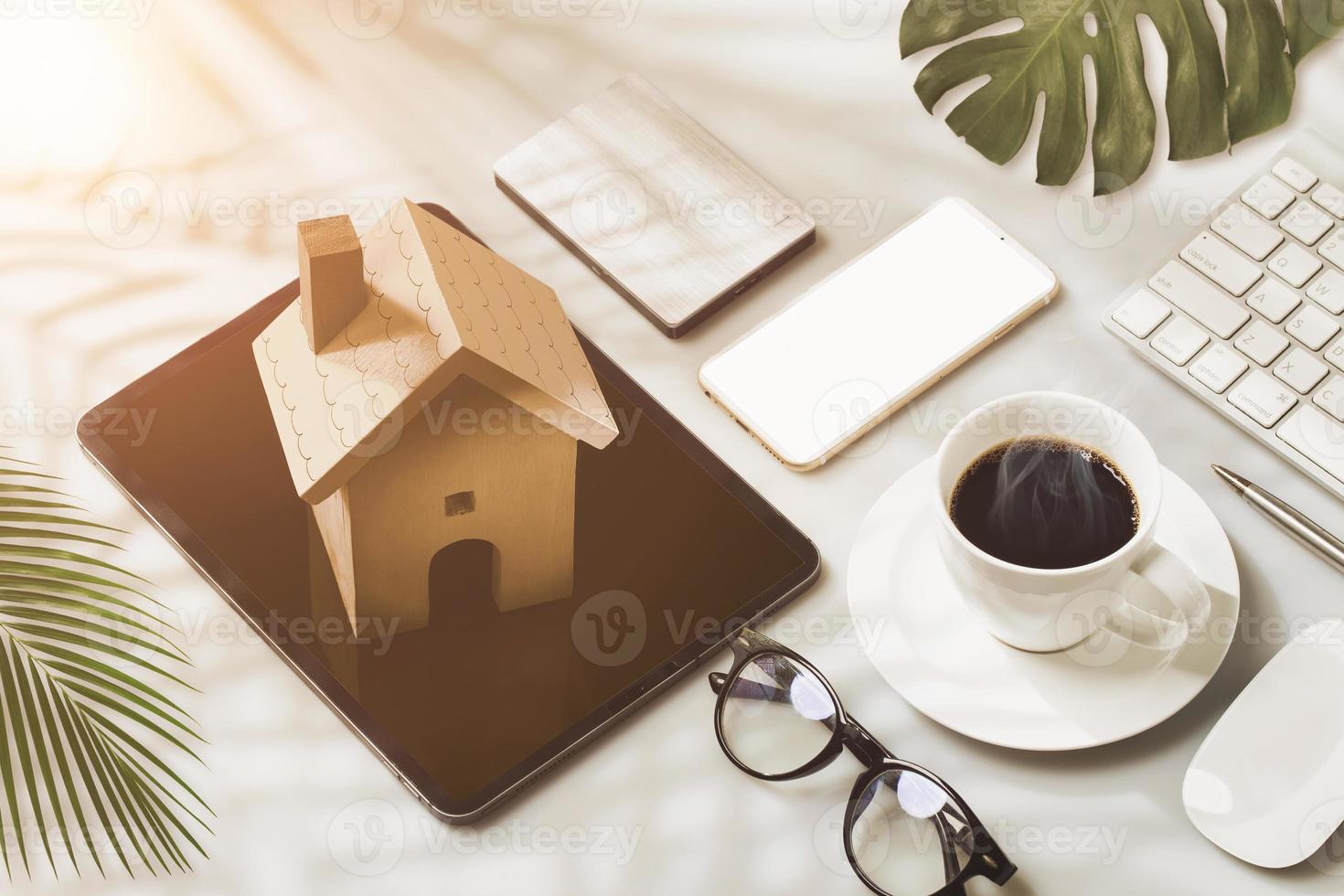 conceito de casa com fluxo de trabalho foto