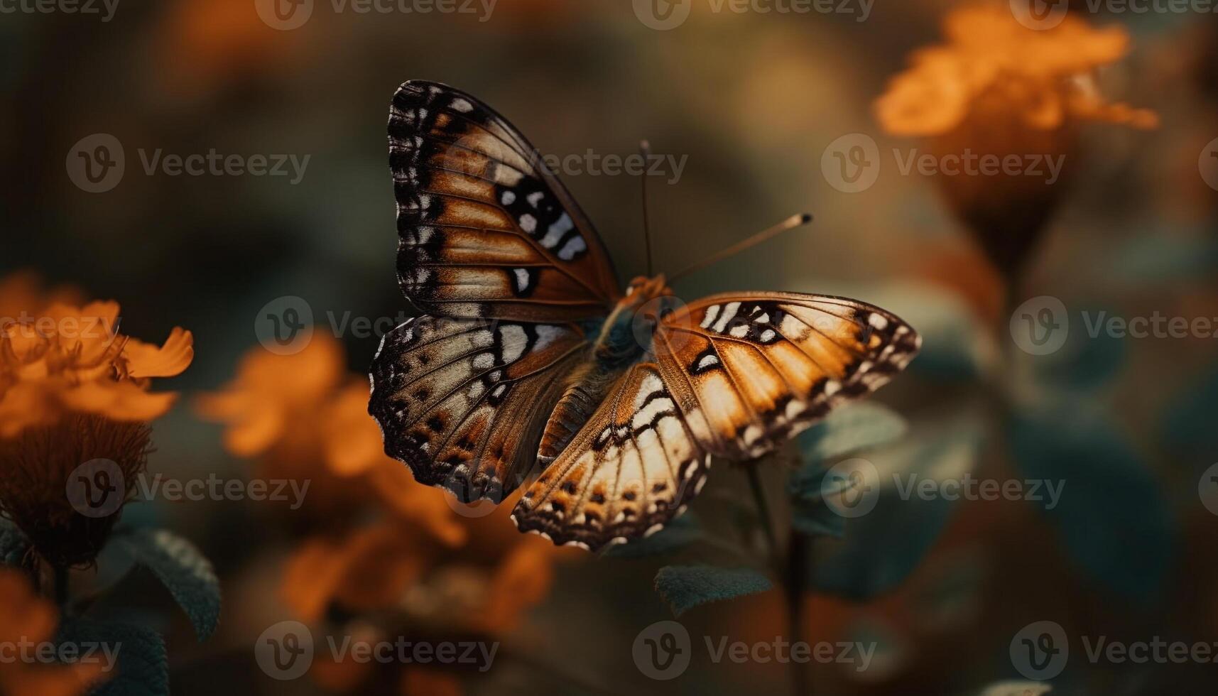 borboleta asa, vibrante cores, vôo dentro primavera gerado de ai foto