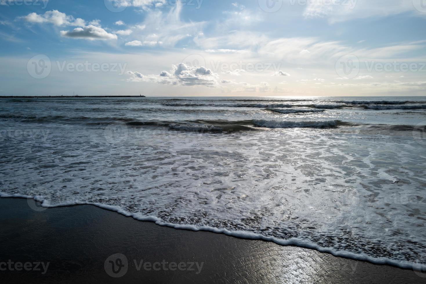 uma vista sobre a costa de viareggio foto