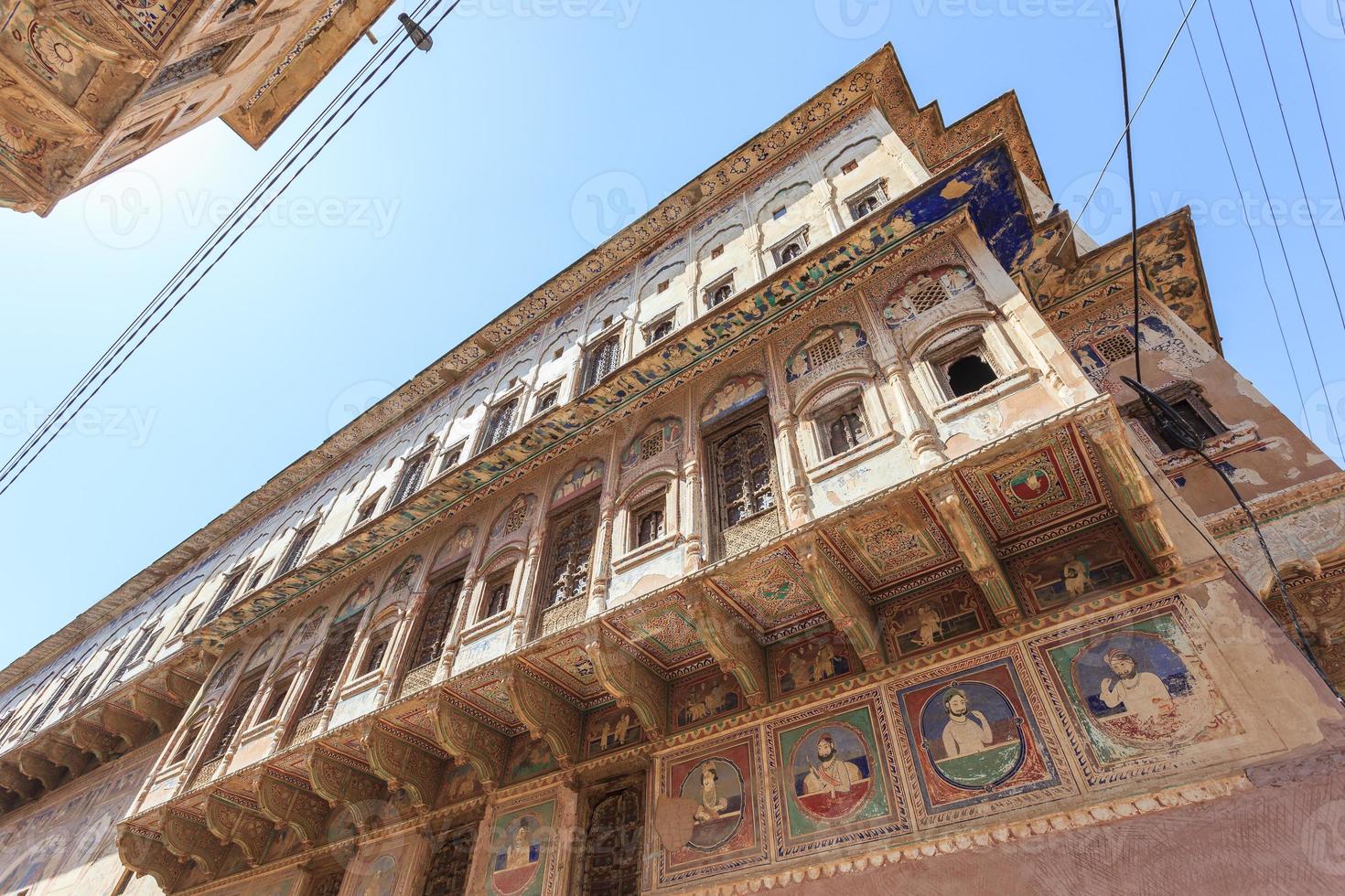 haveli em mandawa, rajasthan, índia foto