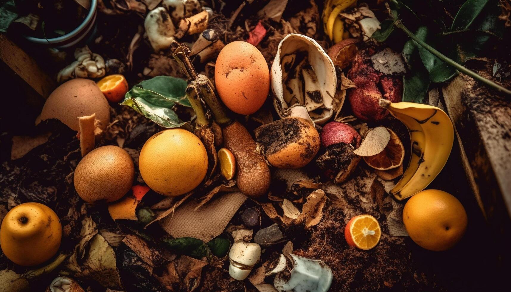 outono colheita tigela orgânico legumes, frutas, e animal ovos decoração gerado de ai foto