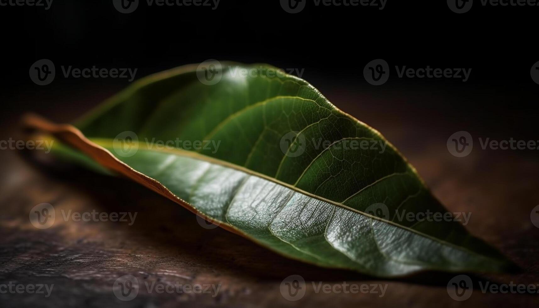 vibrante botânica dentro natureza fresco folhas em velho ramo gerado de ai foto