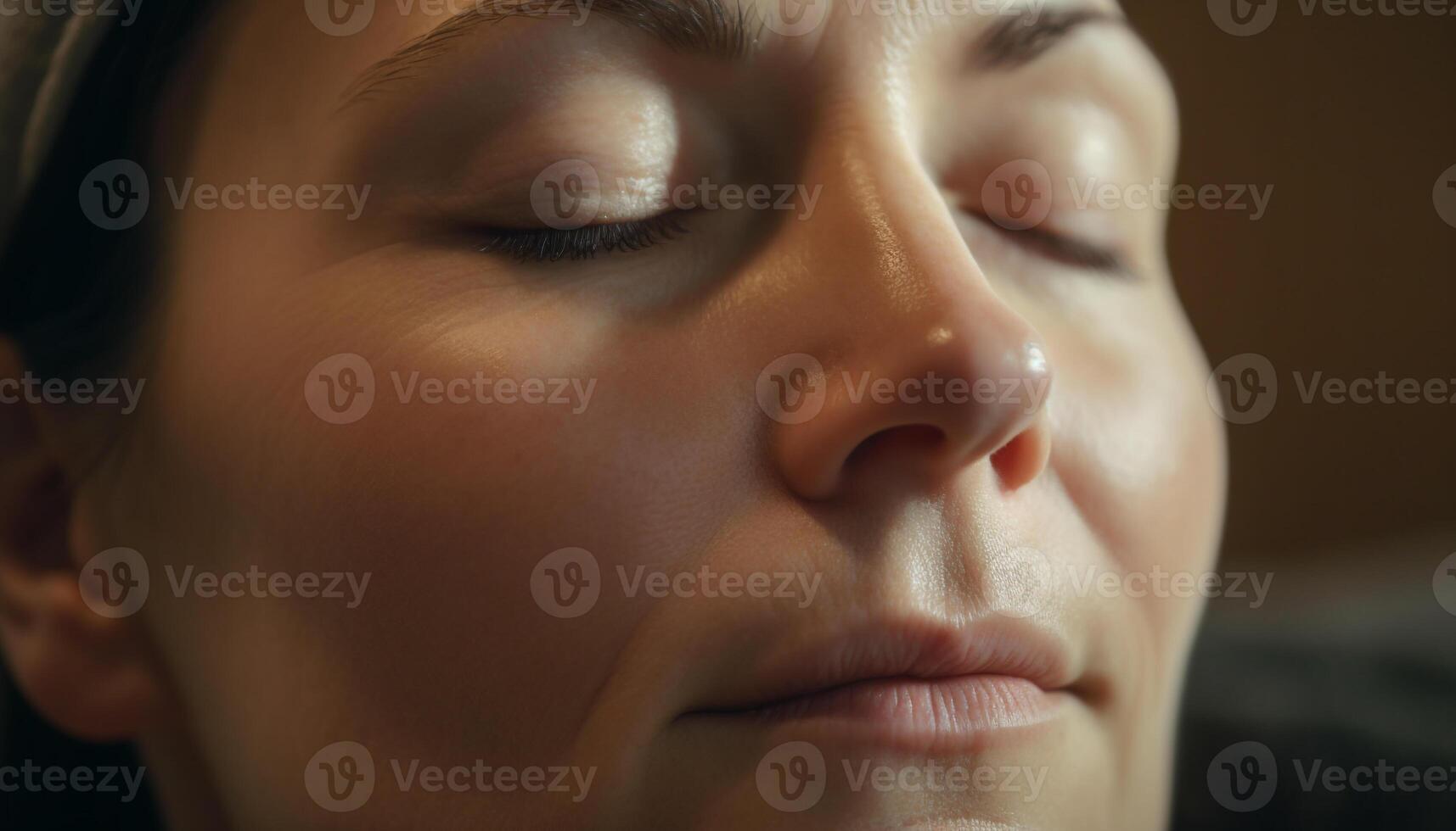 uma sereno retrato do uma dormindo bebê, inocência e suavidade gerado de ai foto