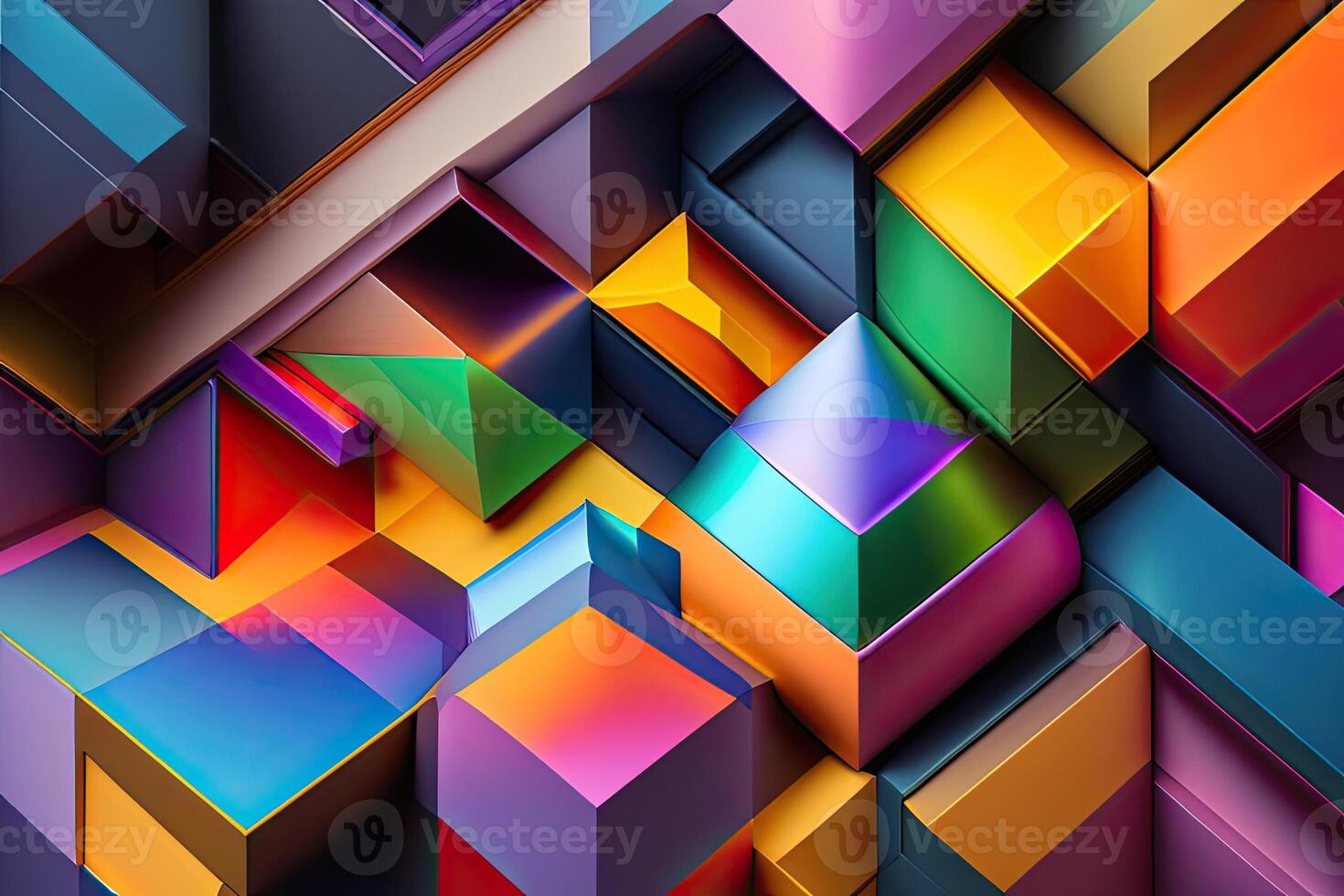 geométrico abstrato fundo poligonal generativo ai foto