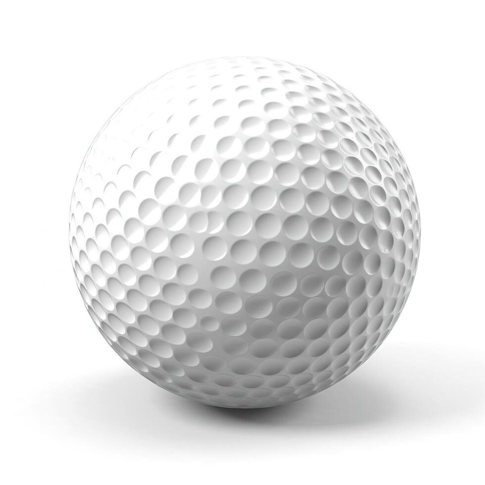 golfe bola isolado em branco fundo, 3d Renderização, gerar ai foto