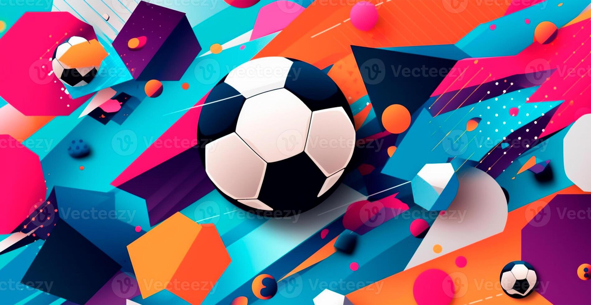 abstrato futebol fundo, Esportes futebol bola - ai gerado imagem foto