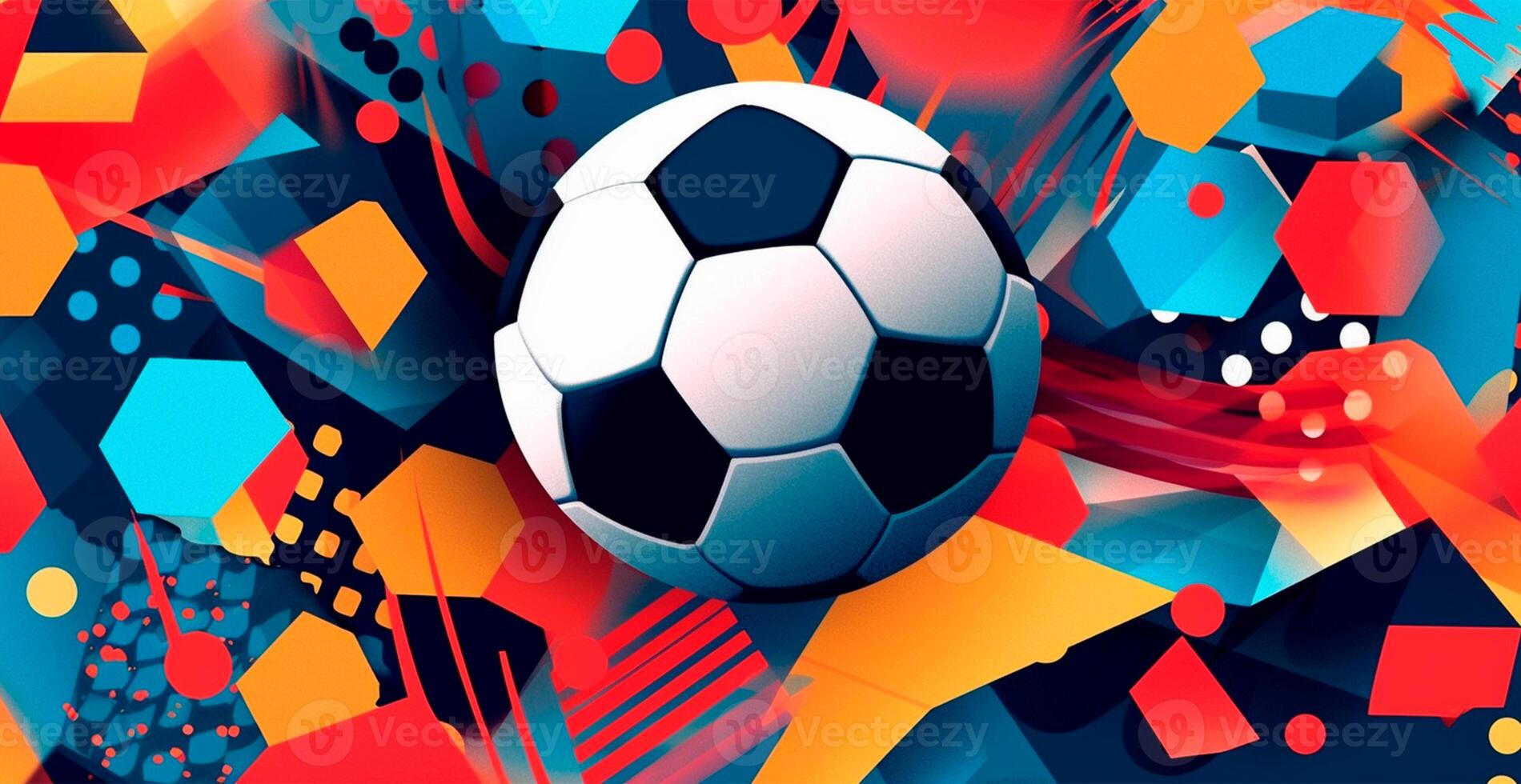 abstrato futebol fundo, Esportes futebol bola - ai gerado imagem foto