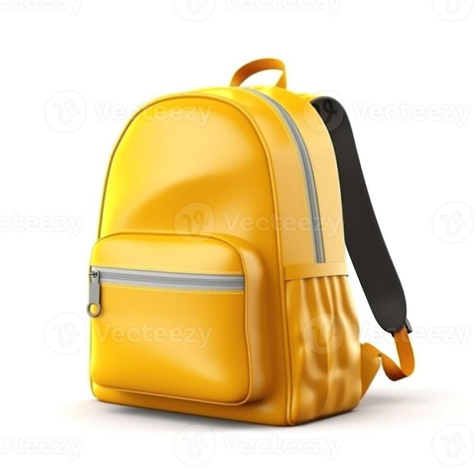 escola mochila isolado. ilustração ai generativo foto