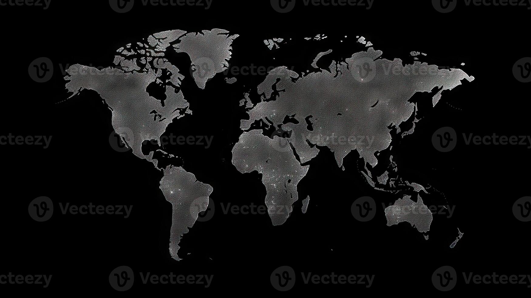 mundo mapa em Preto fundo. generativo ai. foto