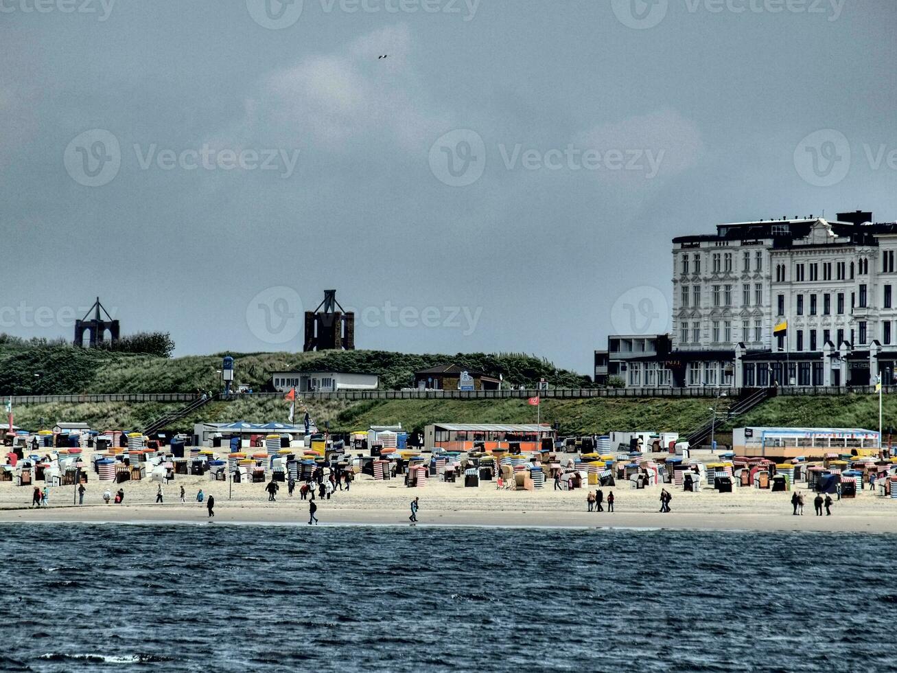 borkum ilha dentro a norte mar foto