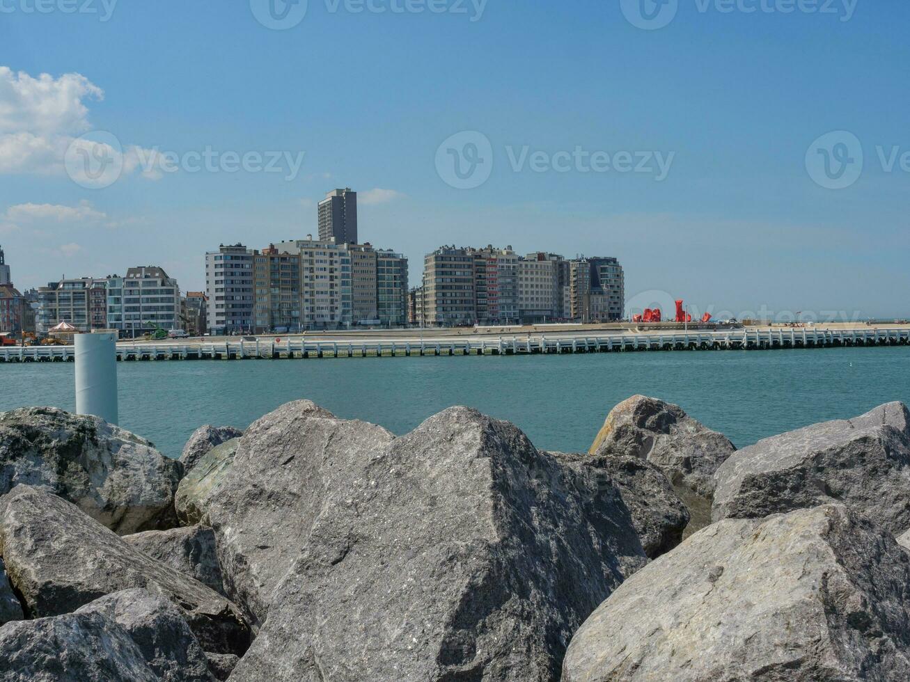 a cidade do ostende e a Belga costa foto