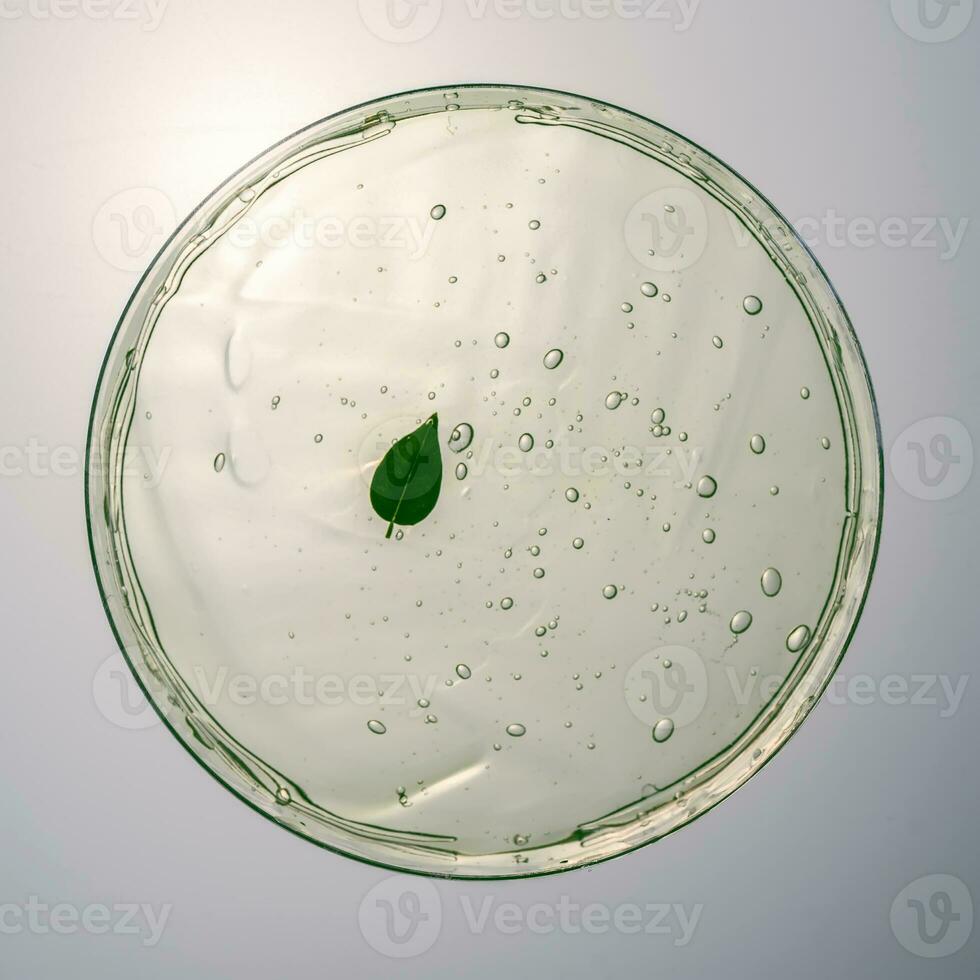 verde gel textura do uma Cosmético Cuidado produtos. foto