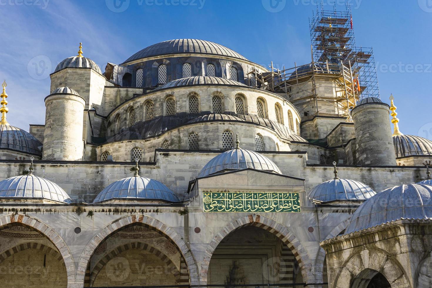 Mesquita do Sultão Ahmed Mesquita Azul em Istambul, Turquia foto