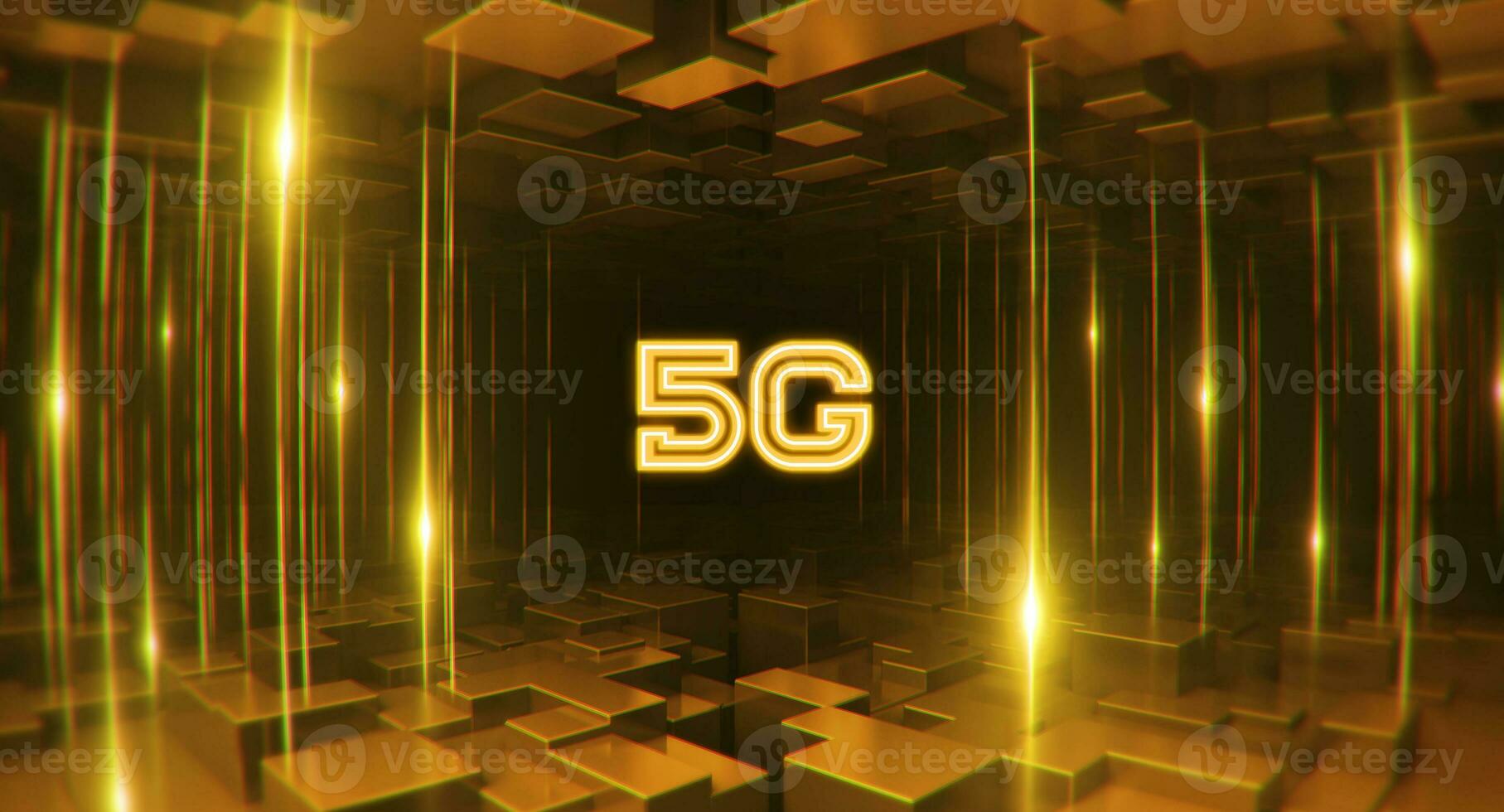 ilustração do 5g rede com linhas e blocos em fundo. 5g rede sem fio sistema. foto