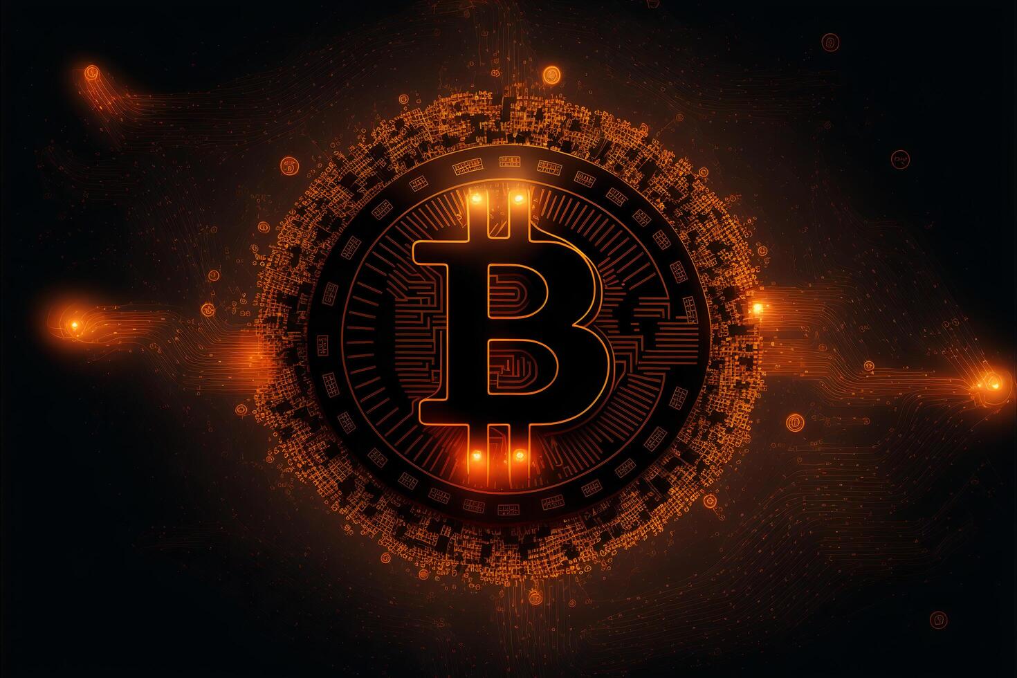 bitcoin digital moeda fundo ai gerado foto