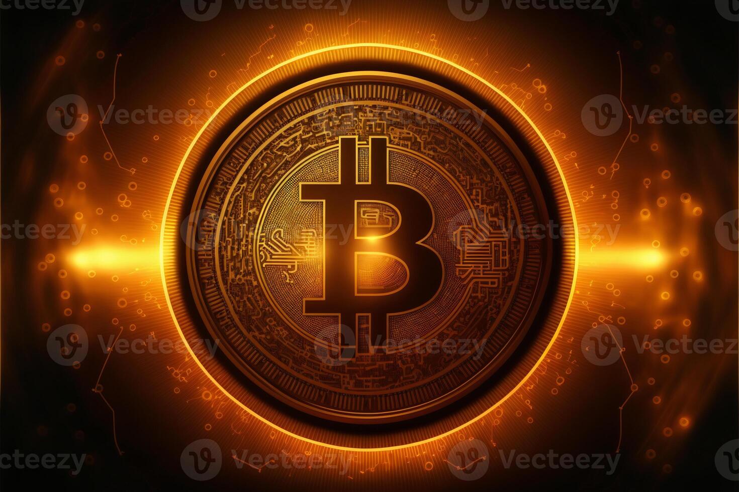 bitcoin digital moeda fundo ai gerado foto