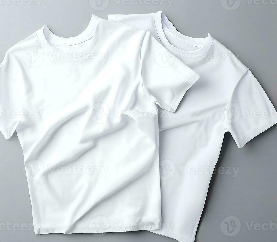 ai gerar foto livre foto branco Camisetas com cópia de espaço em