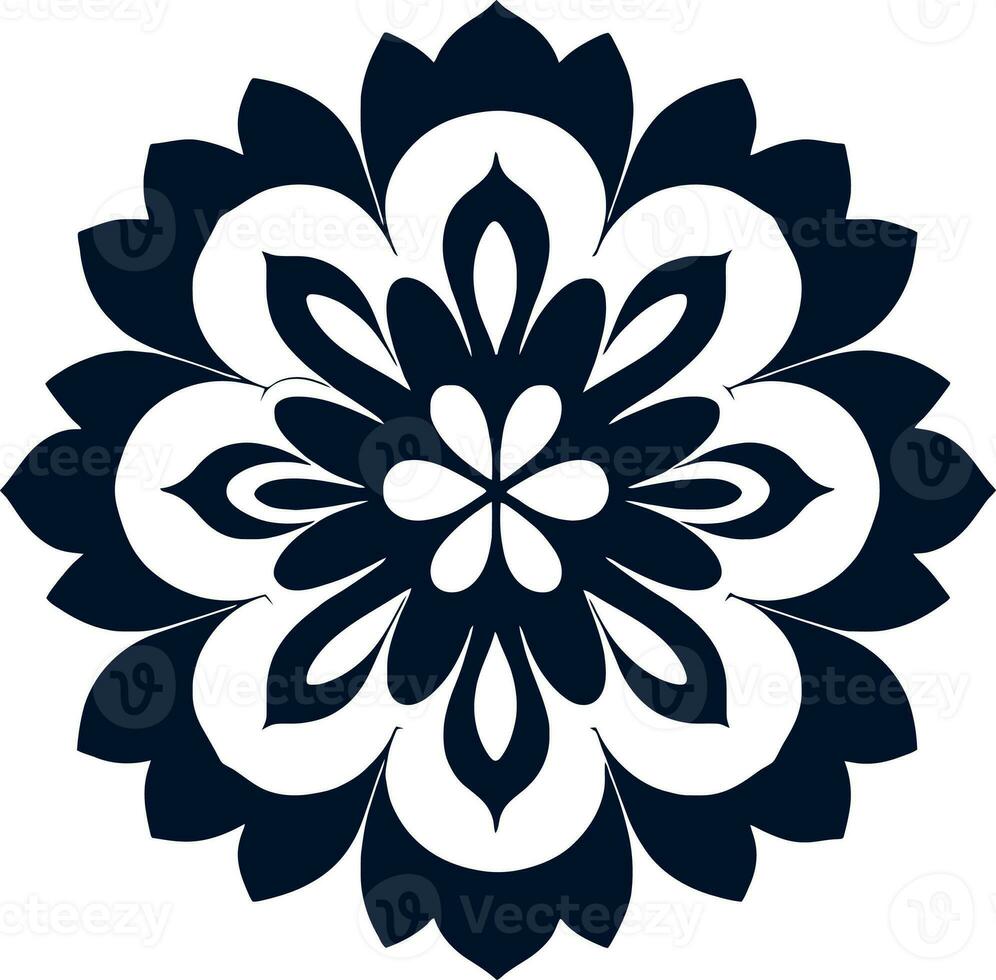 flor logotipo vetor simples abstrato plano mandala tatuagem plantar cor Flor floreta flor estêncil foto