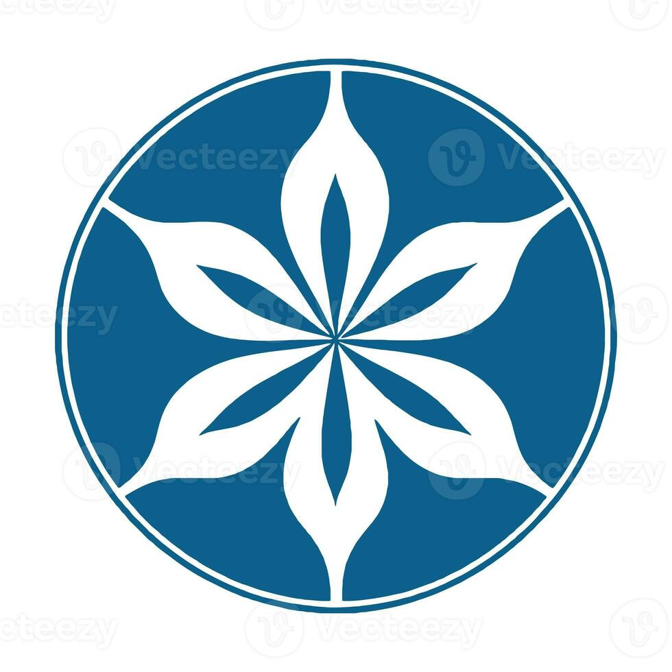 flor logotipo vetor simples abstrato plano mandala tatuagem plantar cor Flor floreta flor estêncil foto