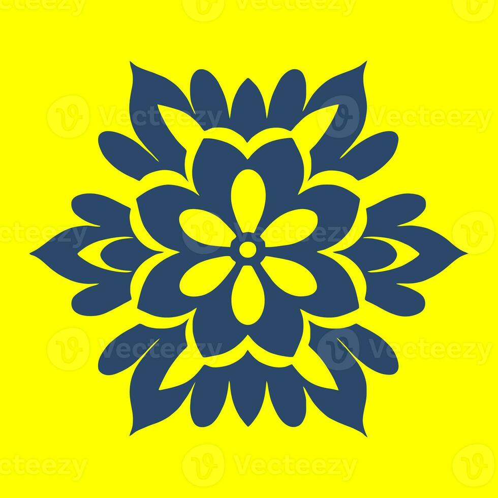 flor logotipo vetor simples abstrato plano mandala tatuagem plantar cor Flor floreta flor estêncil foto