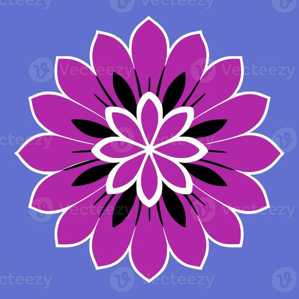 flor logotipo vetor simples abstrato plano mandala tatuagem plantar cor Flor floreta flor estêncil foto