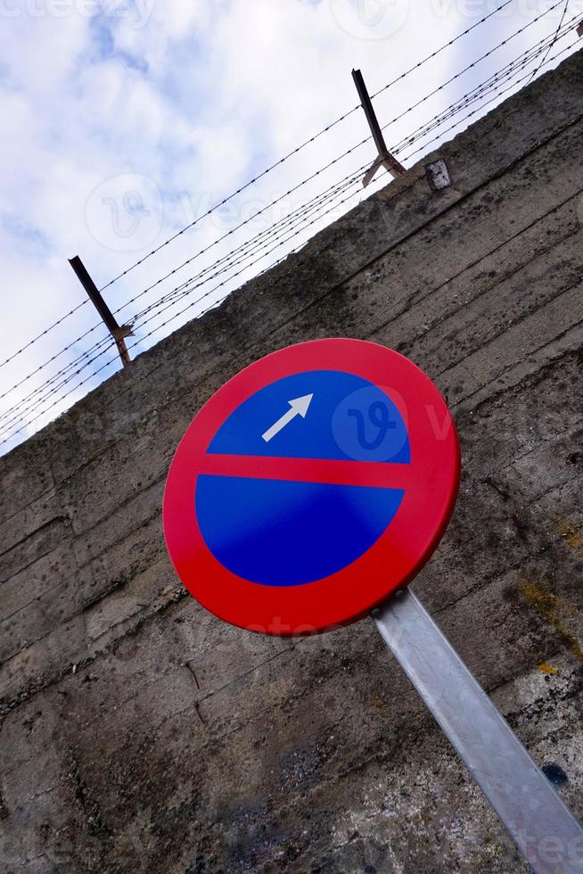 sem sinal de trânsito de zona de estacionamento foto