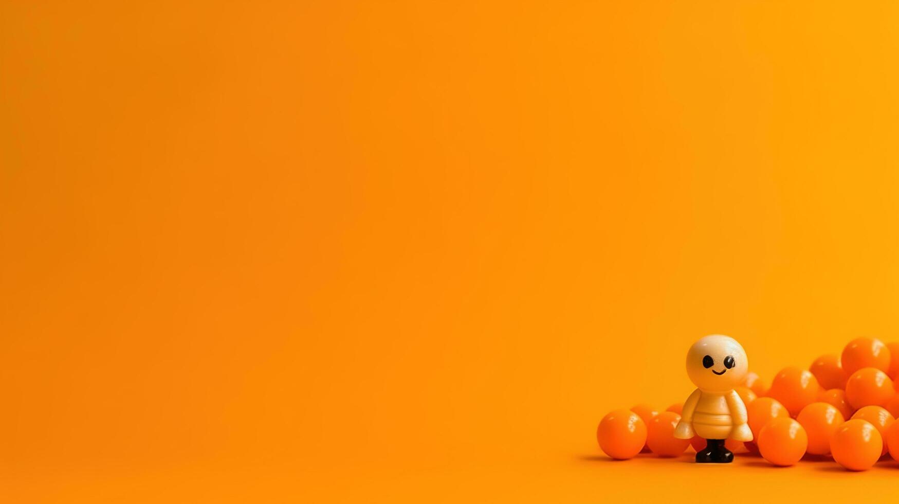 dia das Bruxas abóbora decoração com laranja fundo e cópia de espaço ai gerado foto