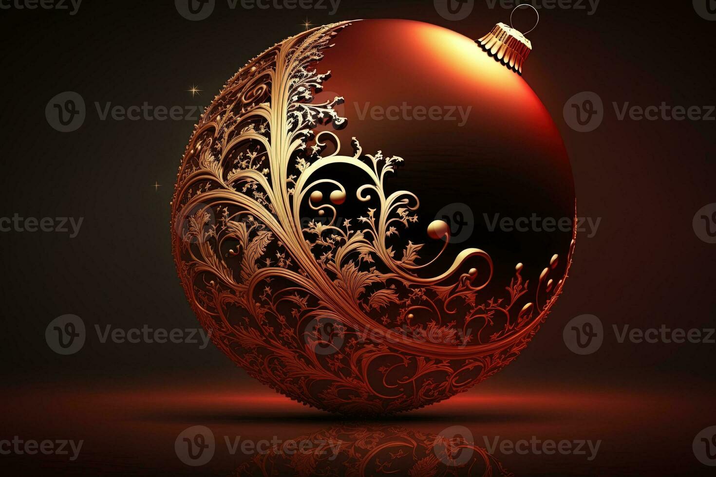 uma Natal fundo com bola elementos gerado de ai foto