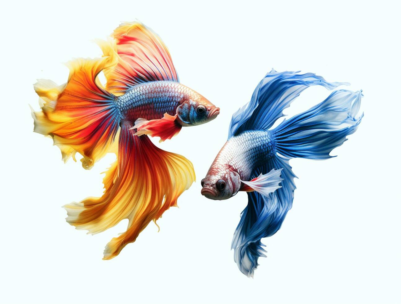 betta peixe isolado em em branco fundo com cópia de espaço foto