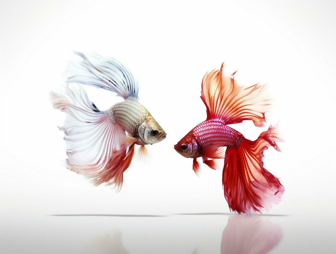 betta peixe isolado em em branco fundo com cópia de espaço foto