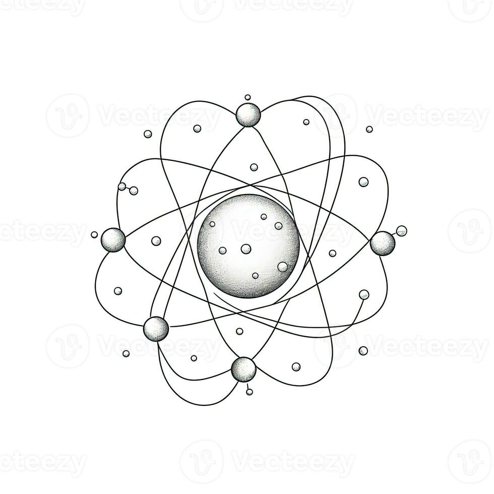 nuclear átomo ai gerado foto