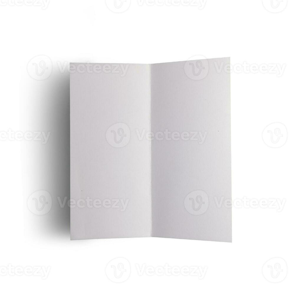 guardada quadrado cardápio papel isolado em branco fundo. foto