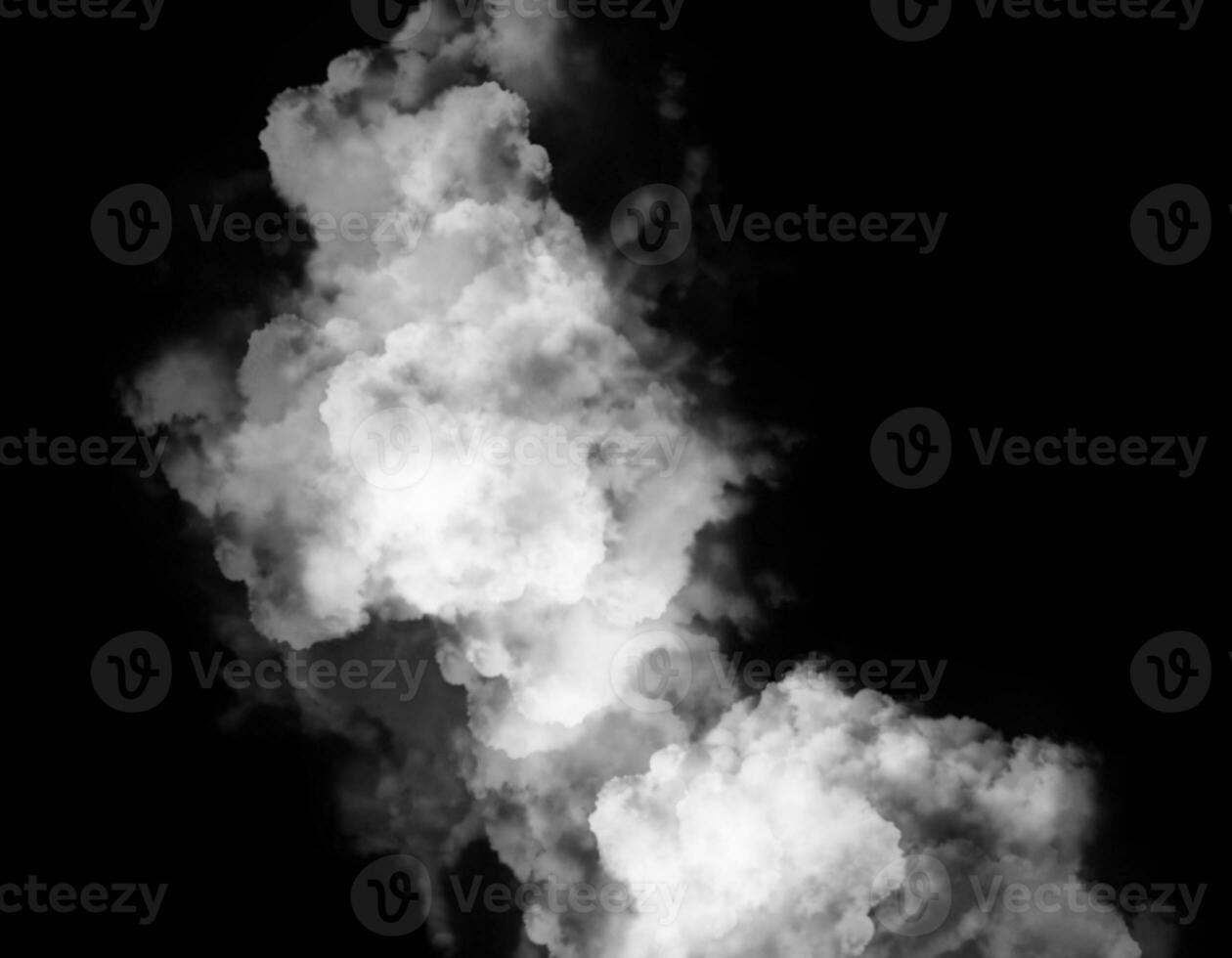 conjunto do fumaça espalhando em Sombrio fundo foto
