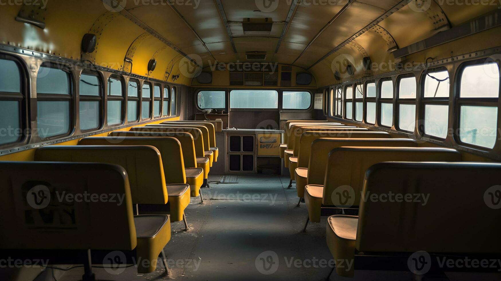 escola ônibus interior , generativo ai foto