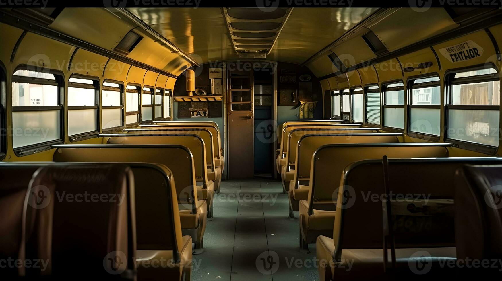 escola ônibus interior , generativo ai foto