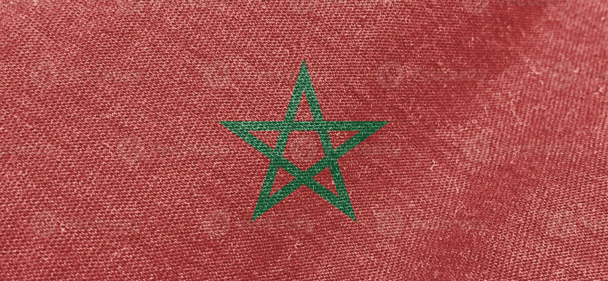 Marrocos bandeira tecido algodão material Largo bandeira papel de parede do maghreb foto