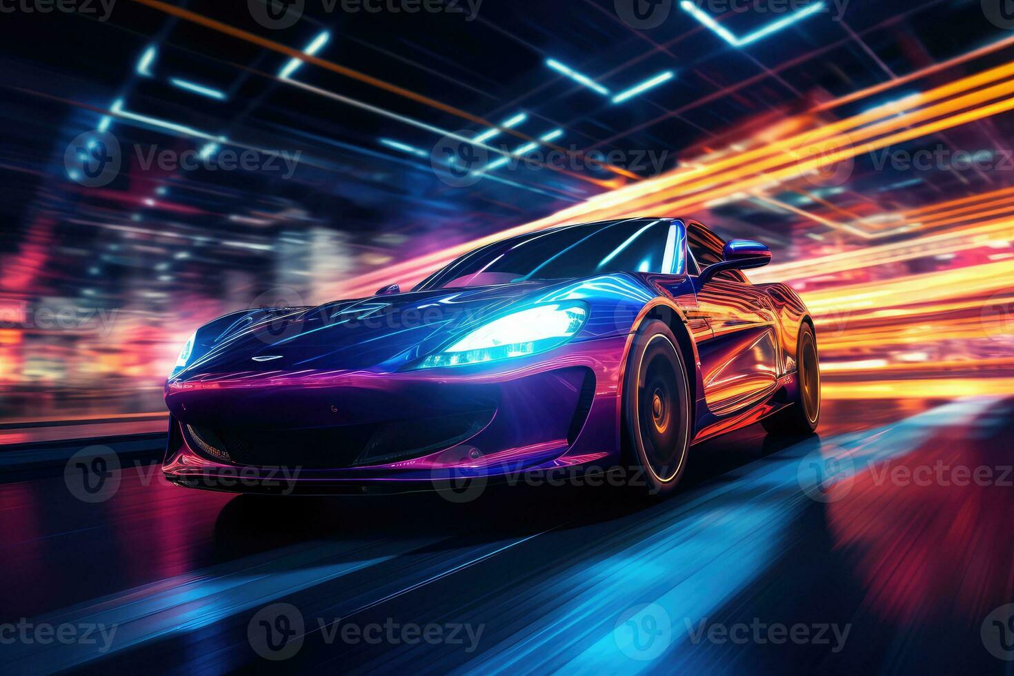futurista super Esportes carro velocidade. generativo ai foto